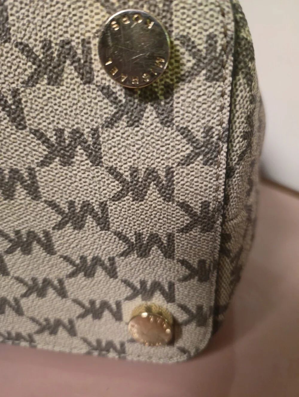 Michael Kors Hot Pink Saffiano Shoulder Bag with Gold Hardware